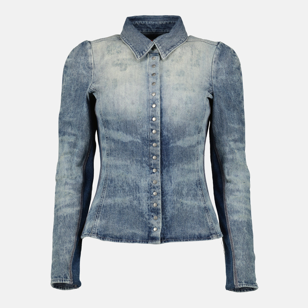 Imagem da camisa de denim De-Masly-Fsh da Diesel para Mulheres - Outono-Inverno 2025 - Vista Frontal