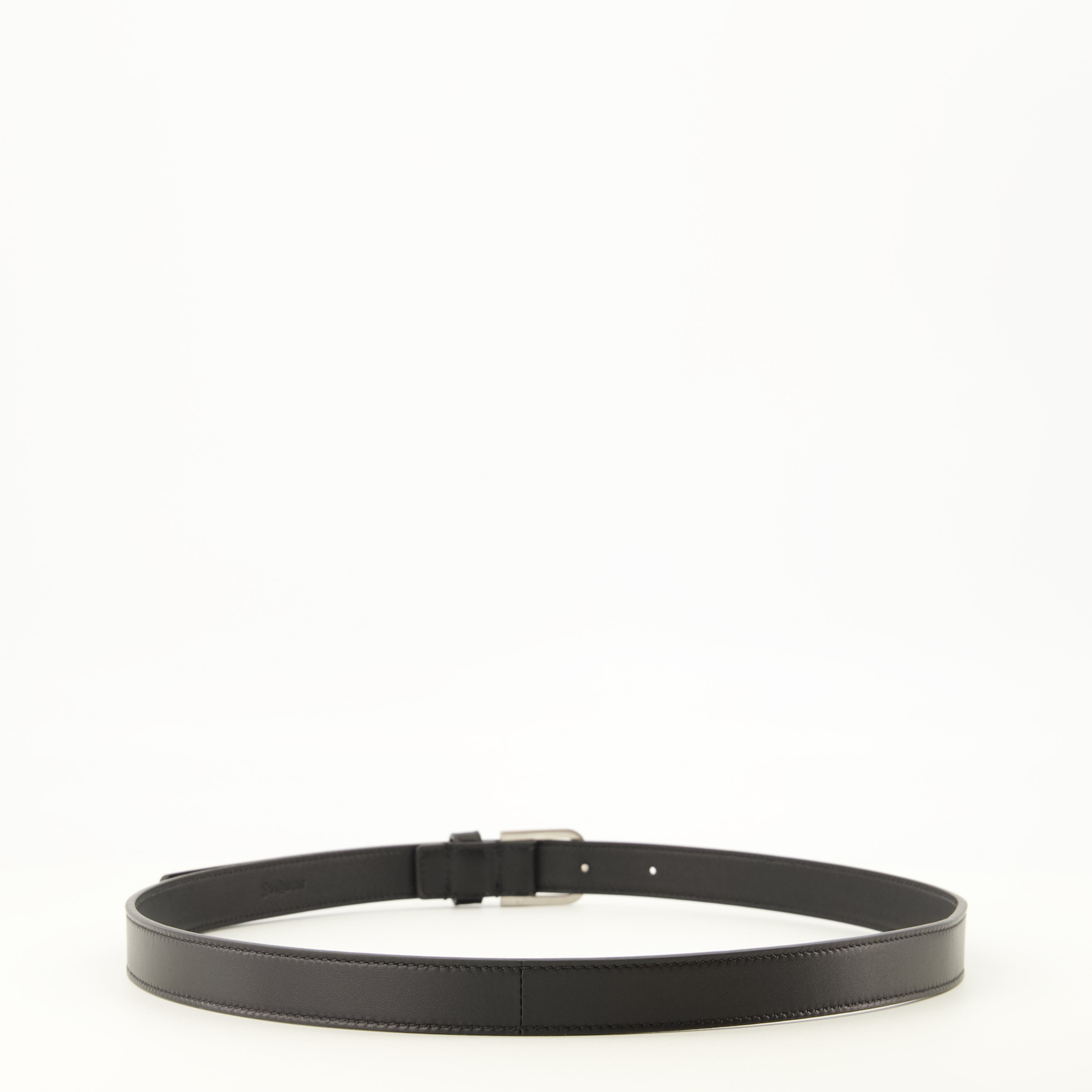 Ceintures 고급 블랙 부드러운 가죽 벨트 Saint Laurent Noir Homme