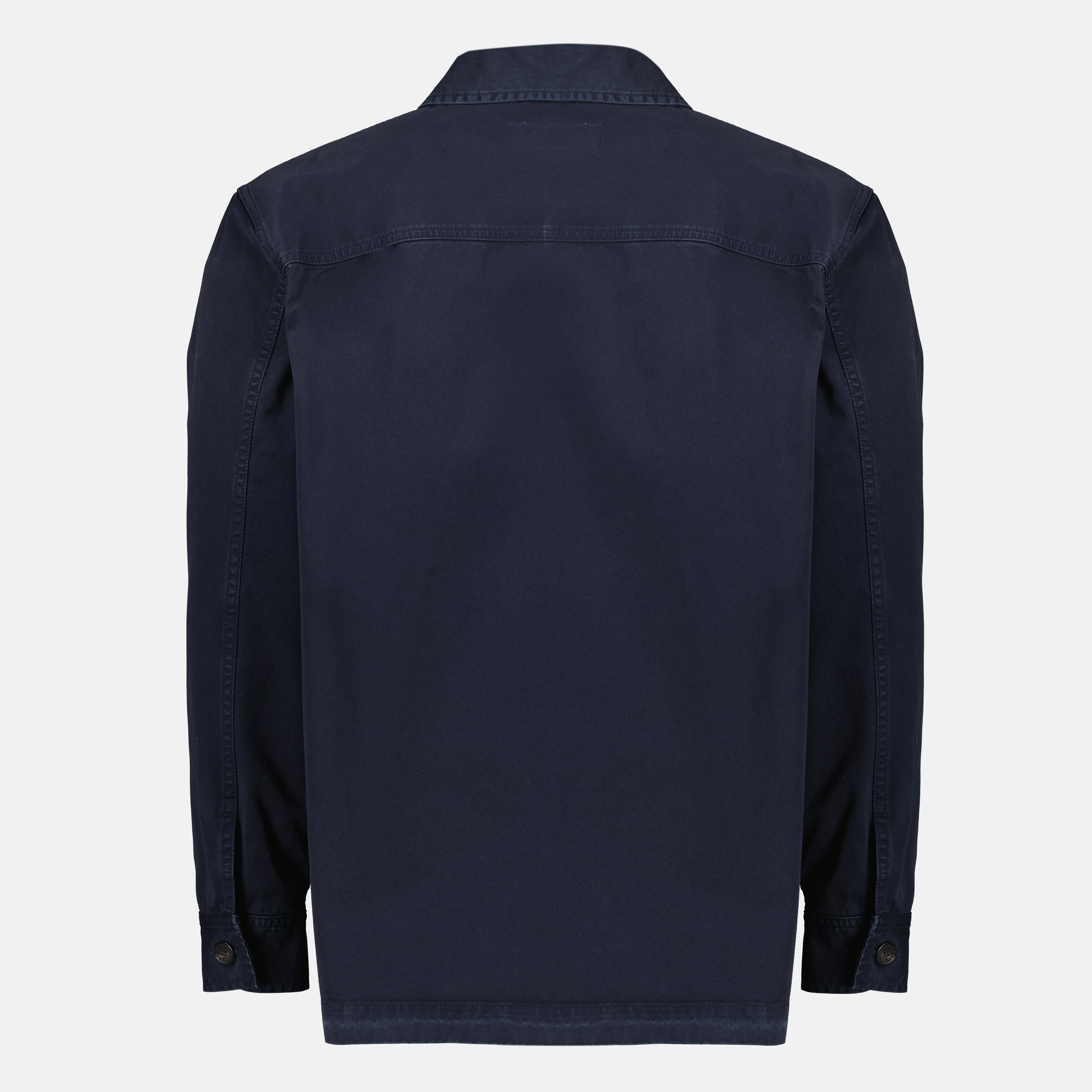 Immagine della camicia overshirt in cotone blu navy di Saint Laurent per uomo - Stagione Primavera-Estate 2026 - Vista Posteriore
