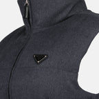 Vestes Doudoune sans manches Prada Gris Femme