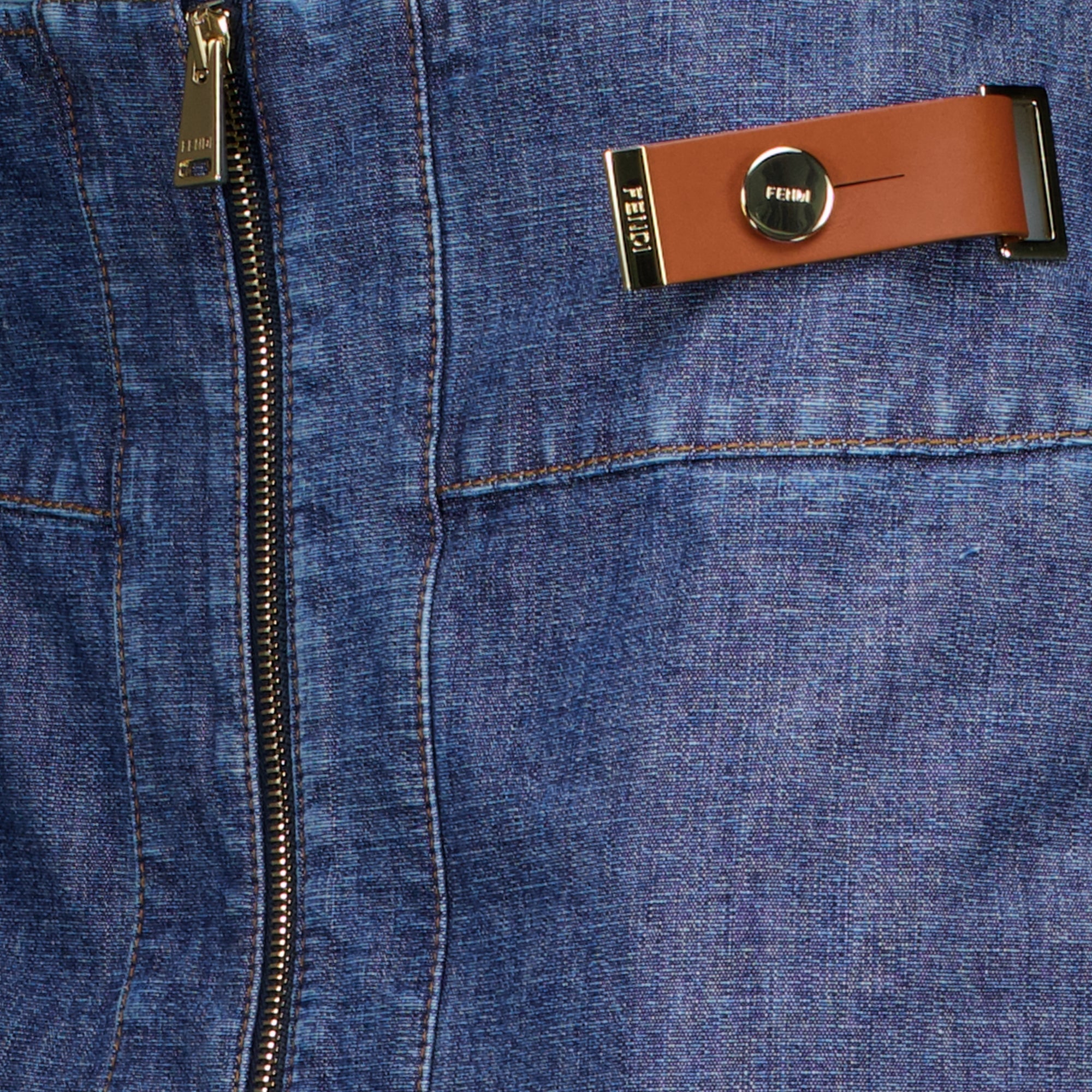 Jupes Jupe en denim bleu Fendi Bleu Femme