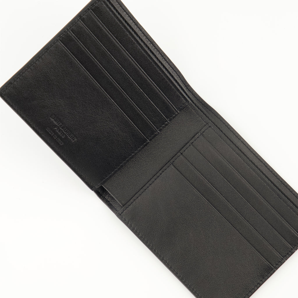 Small leather goods East/West Wallets Saint Laurent Black Homme