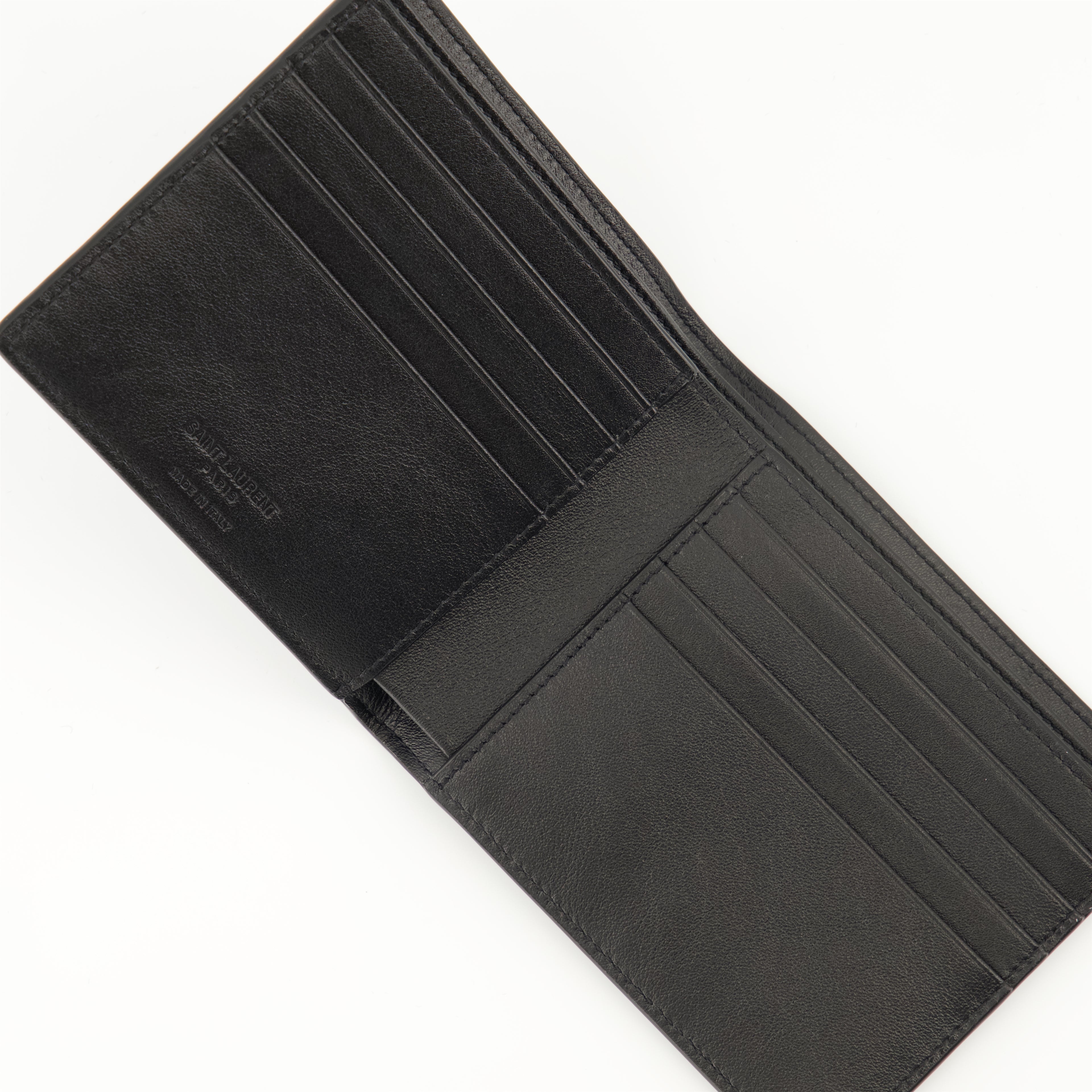 Small leather goods East/West Wallets Saint Laurent Black Homme