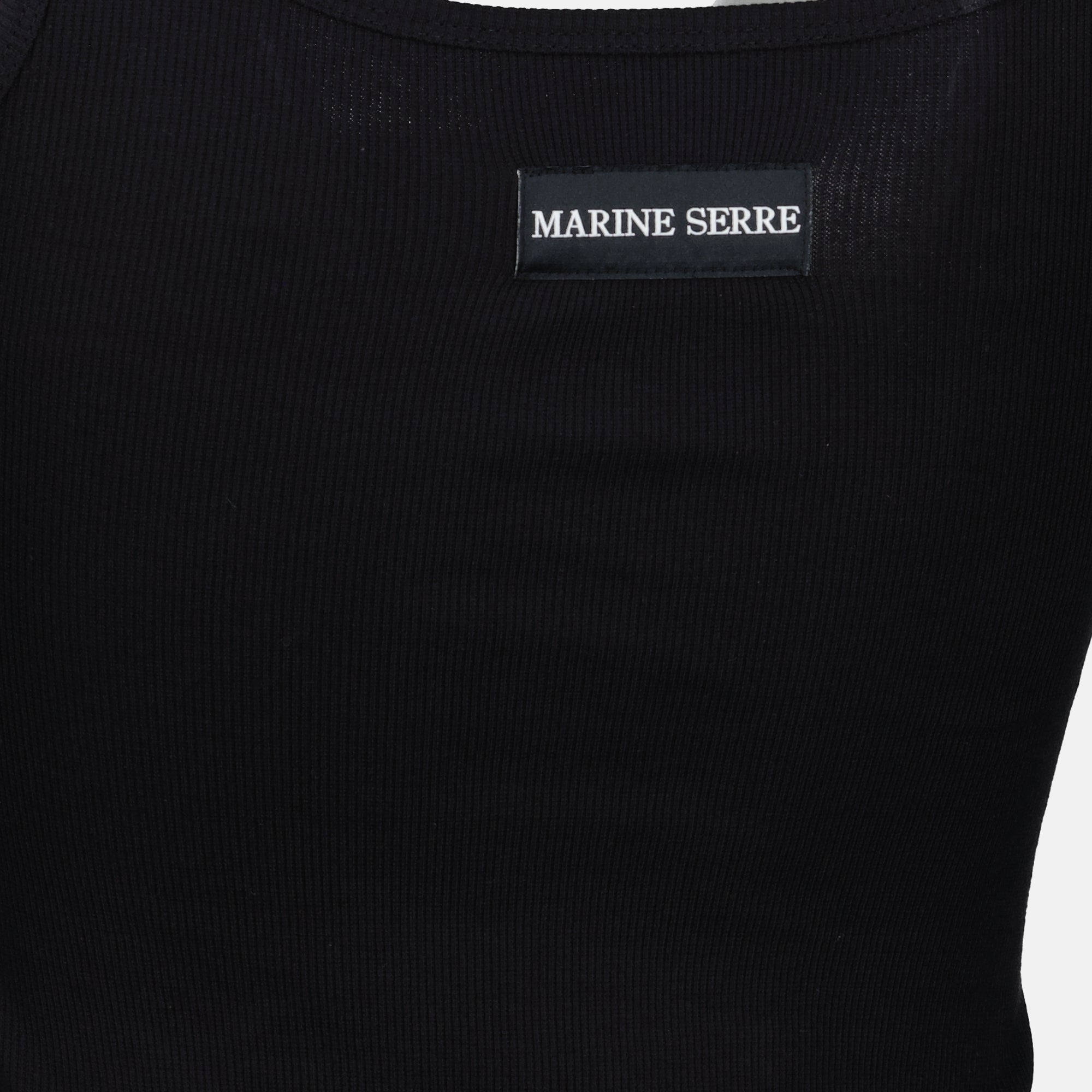 Robes Abito lungo in cotone nero Marine Serre Noir Femme