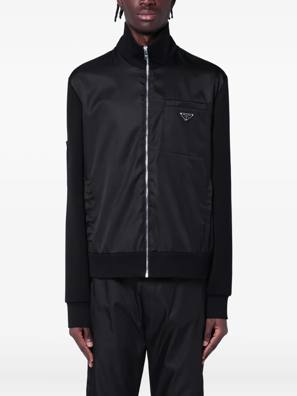 Vestes Re-Nylon Jacket Prada Noir Homme