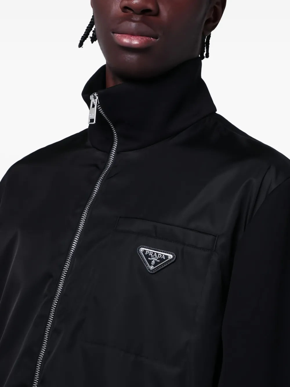 Vestes Re-Nylon Jacket Prada Noir Homme