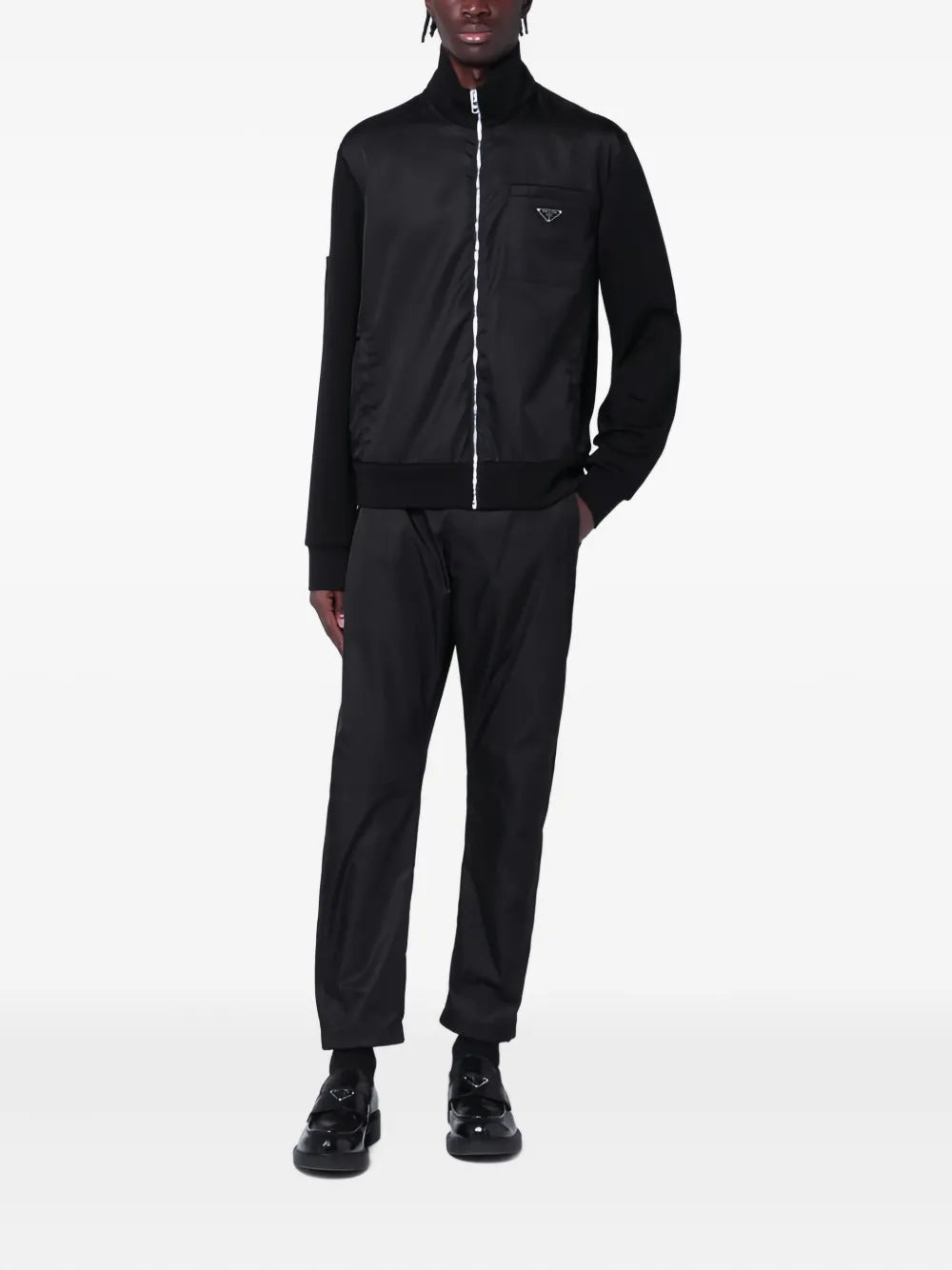Vestes Re-Nylon Jacket Prada Noir Homme