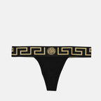 Unterwäsche und homewear String Medusa Greca Versace Schwarz Femme