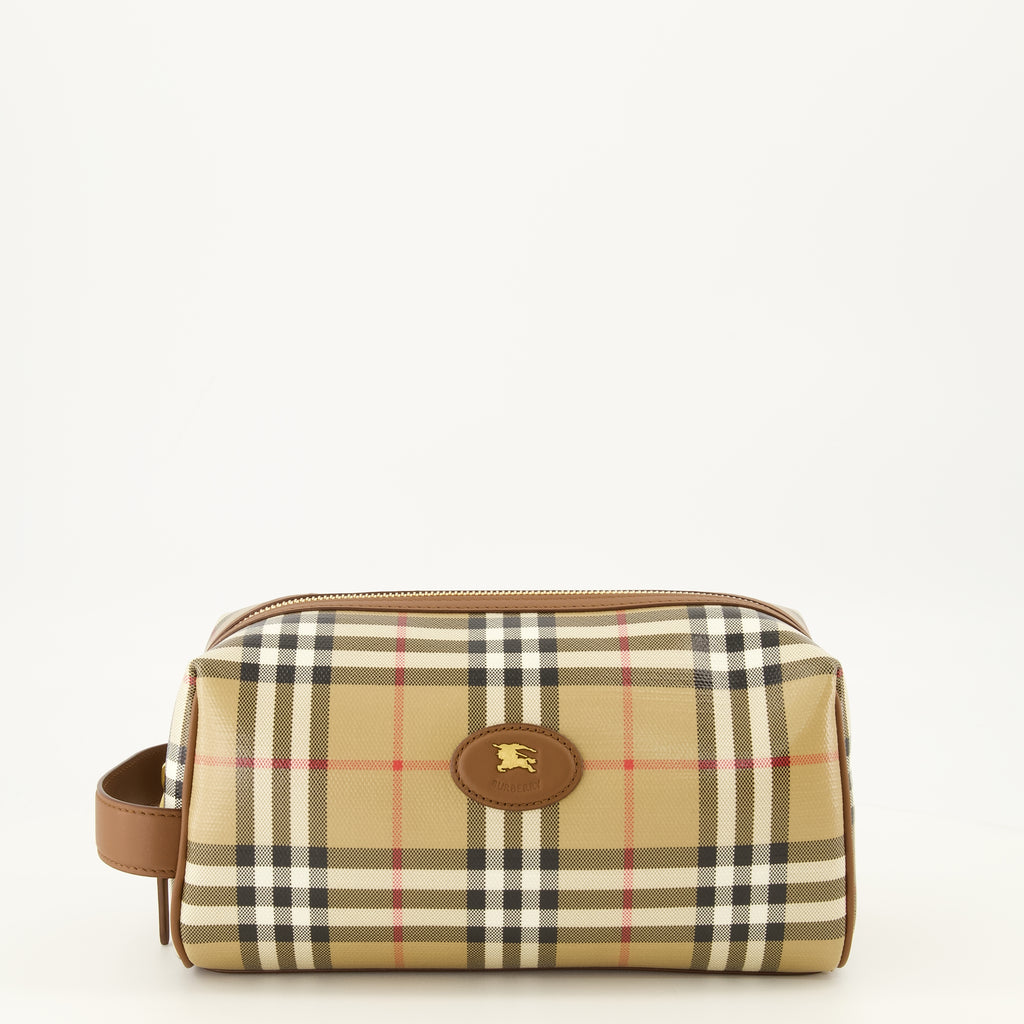 Pochettes Check Pouch Burberry Beige Homme