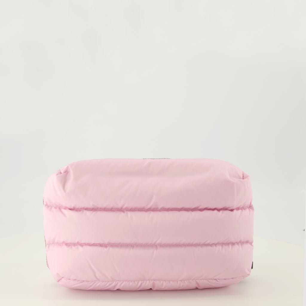 Image of the Moncler Caradoc pink nylon pouch for Women - Spring-Summer 2026 - Back View