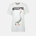 티셔츠 거위 티셔츠 Moschino 하얀색 Femme