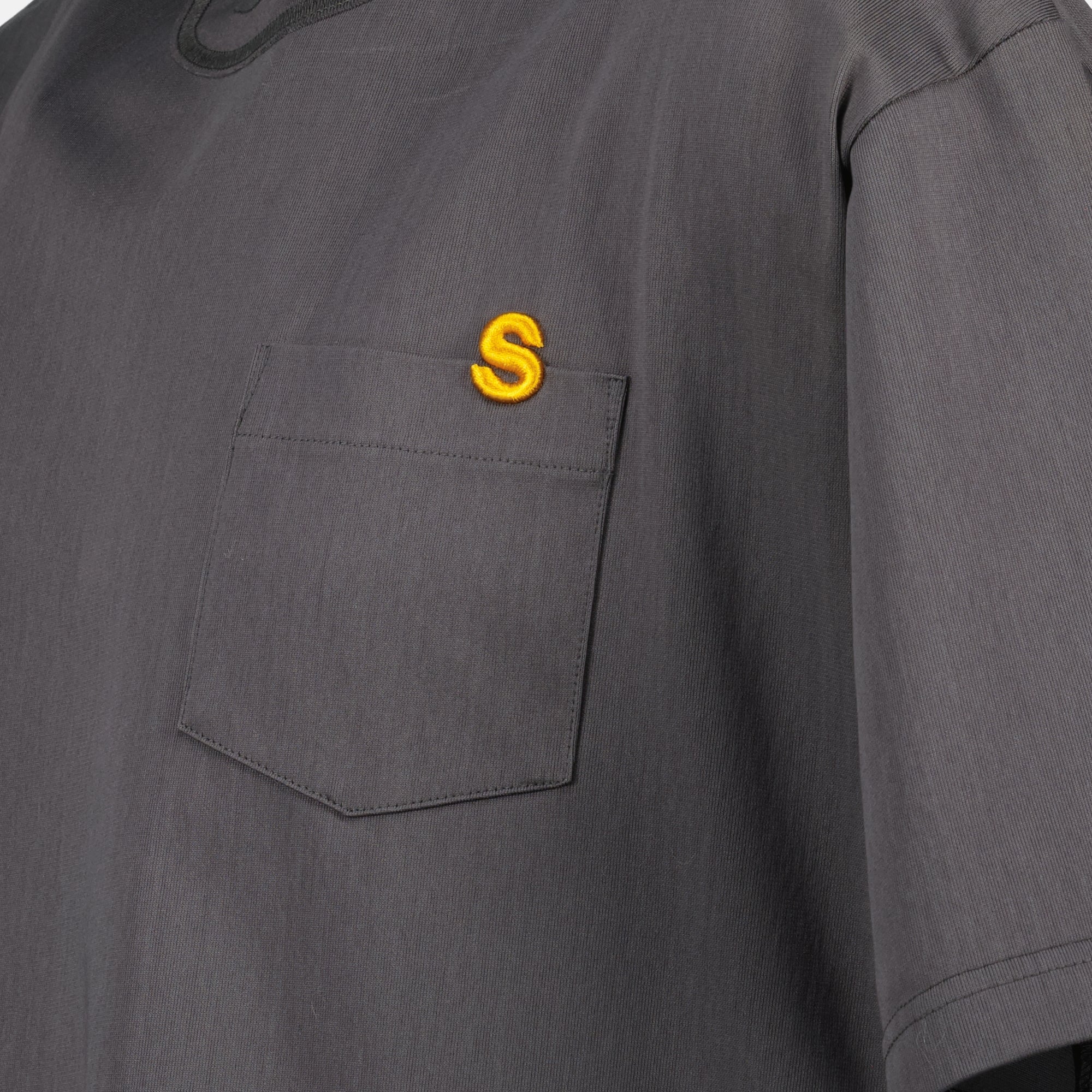 T-shirts T-shirt en jersey de coton Sacai Gris Homme