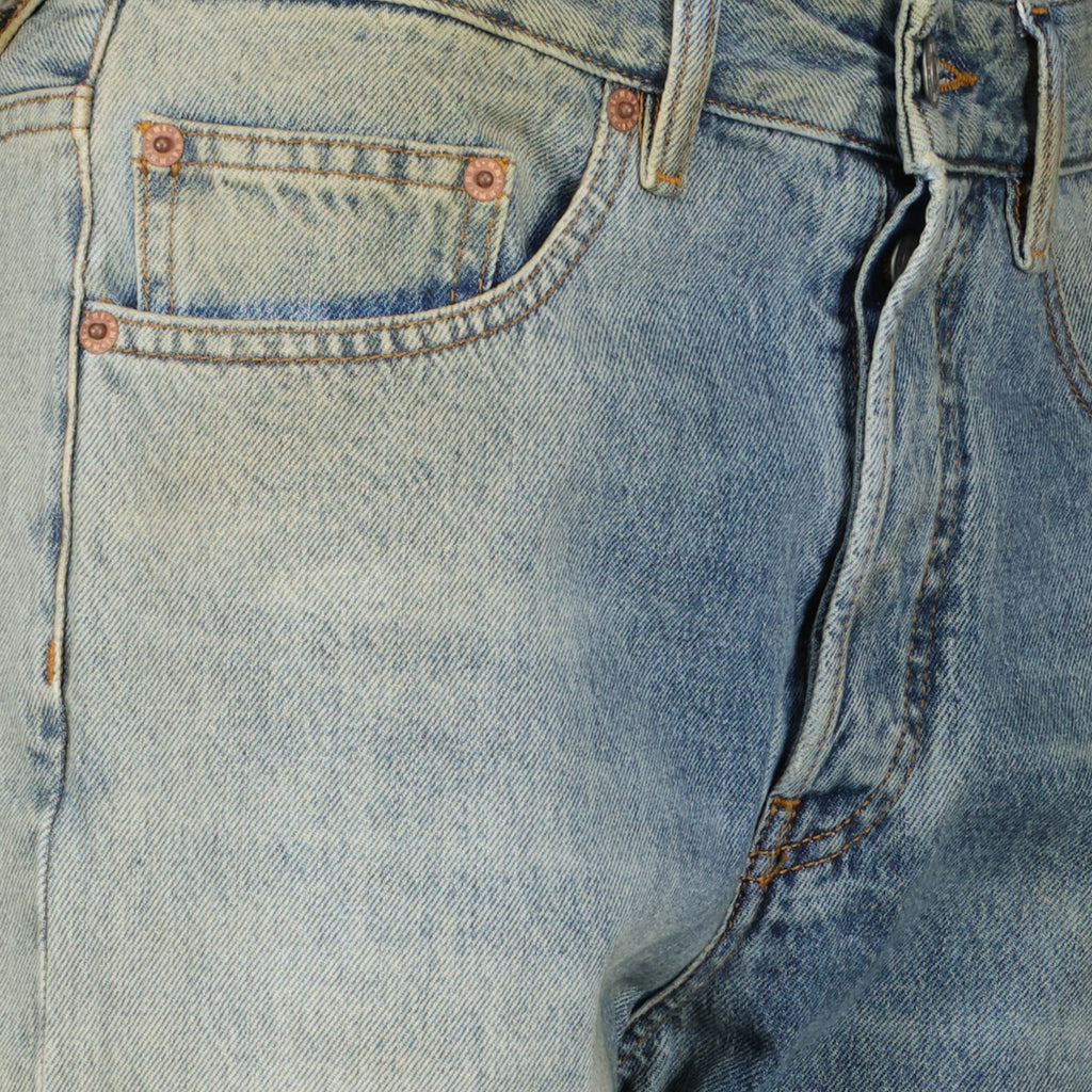 Pantalons ワイドブルーデニムパンツ Mm6 Bleu Femme