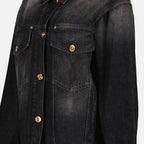 Jacken Barocco Denim Jacke Versace Schwarz Femme