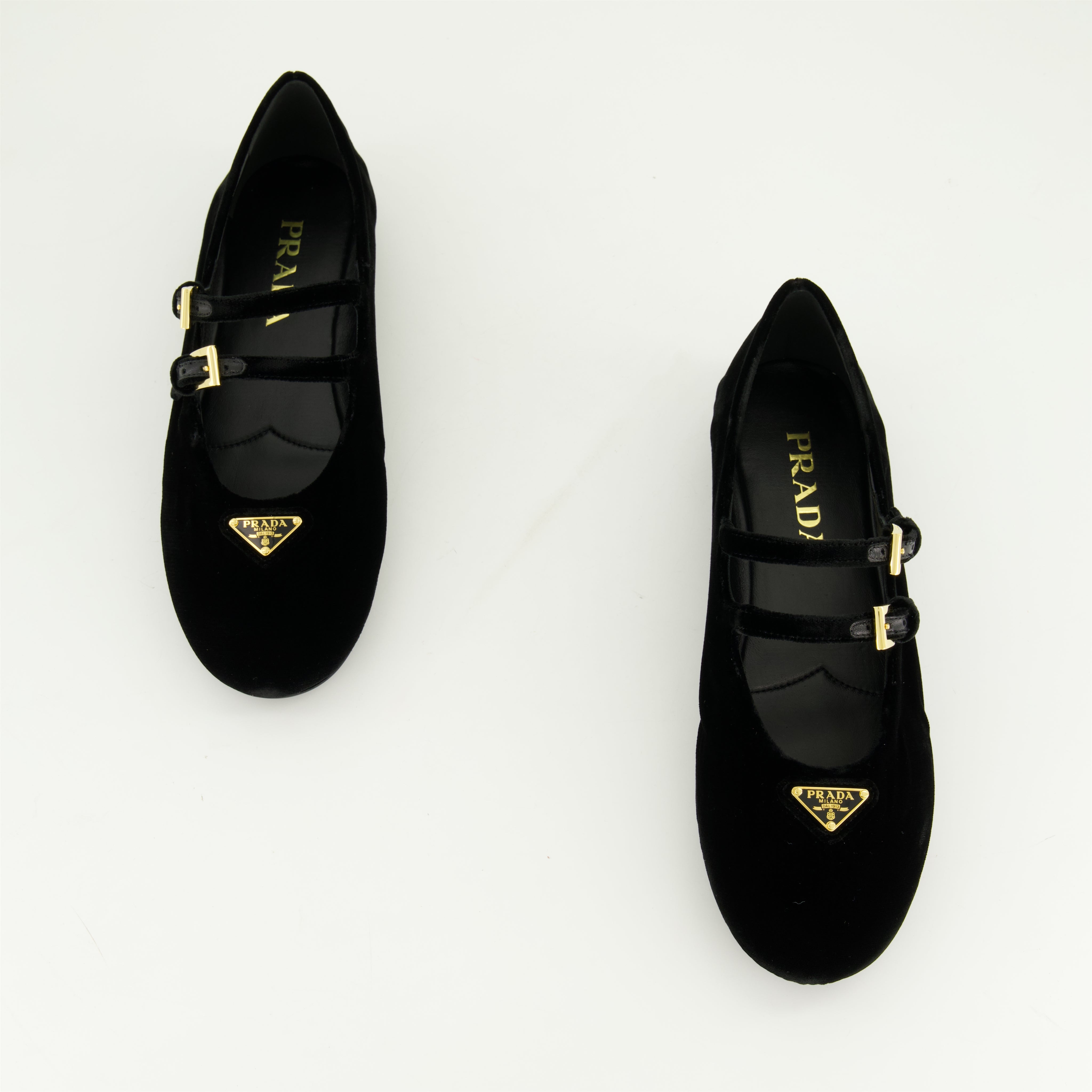 Prada Velvet Ballet Flats - Women – myCompañero Prada Velvet Ballet Flats - Women – myCompañero