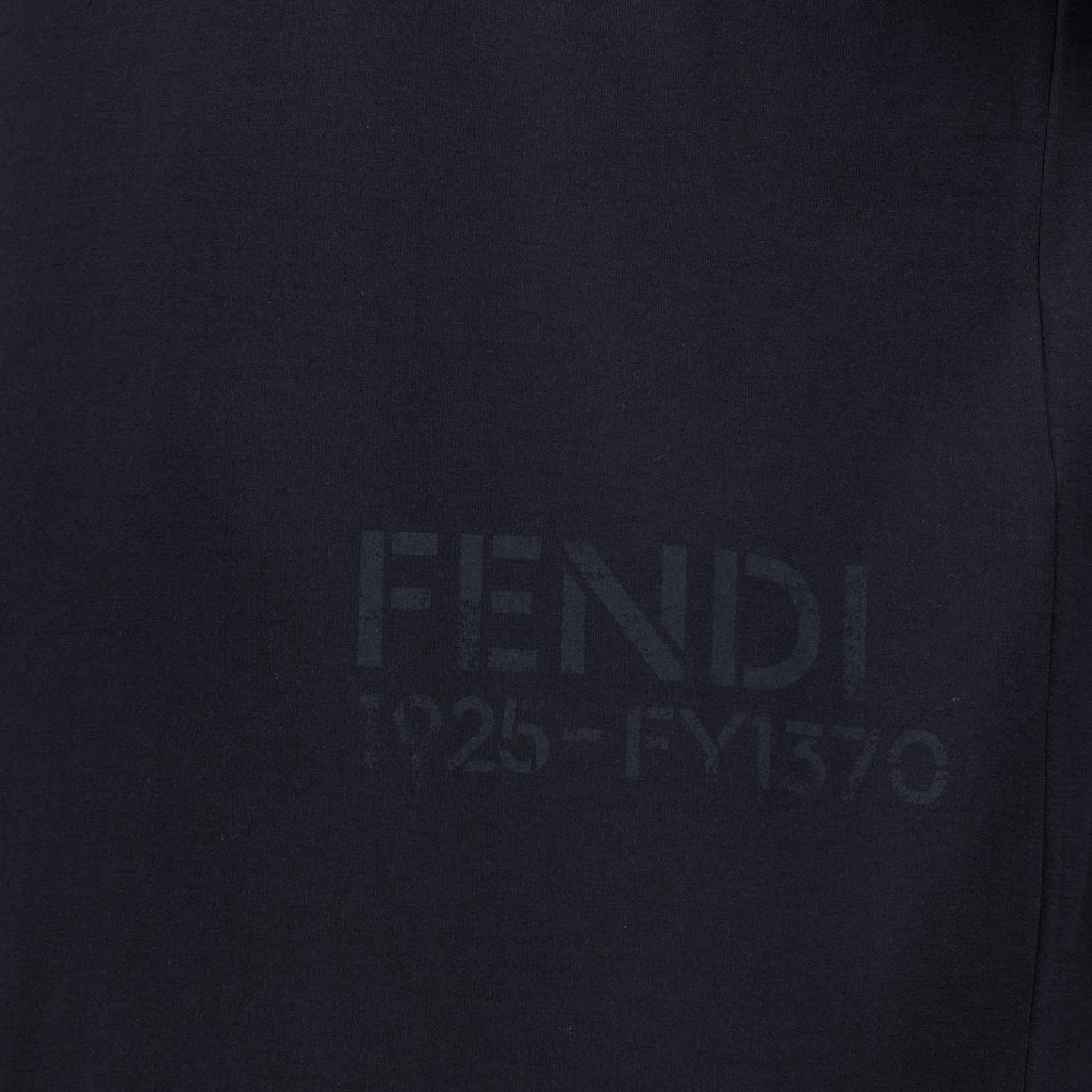 T-shirts T-Shirt Nera in Cotone Fendi Noir Homme