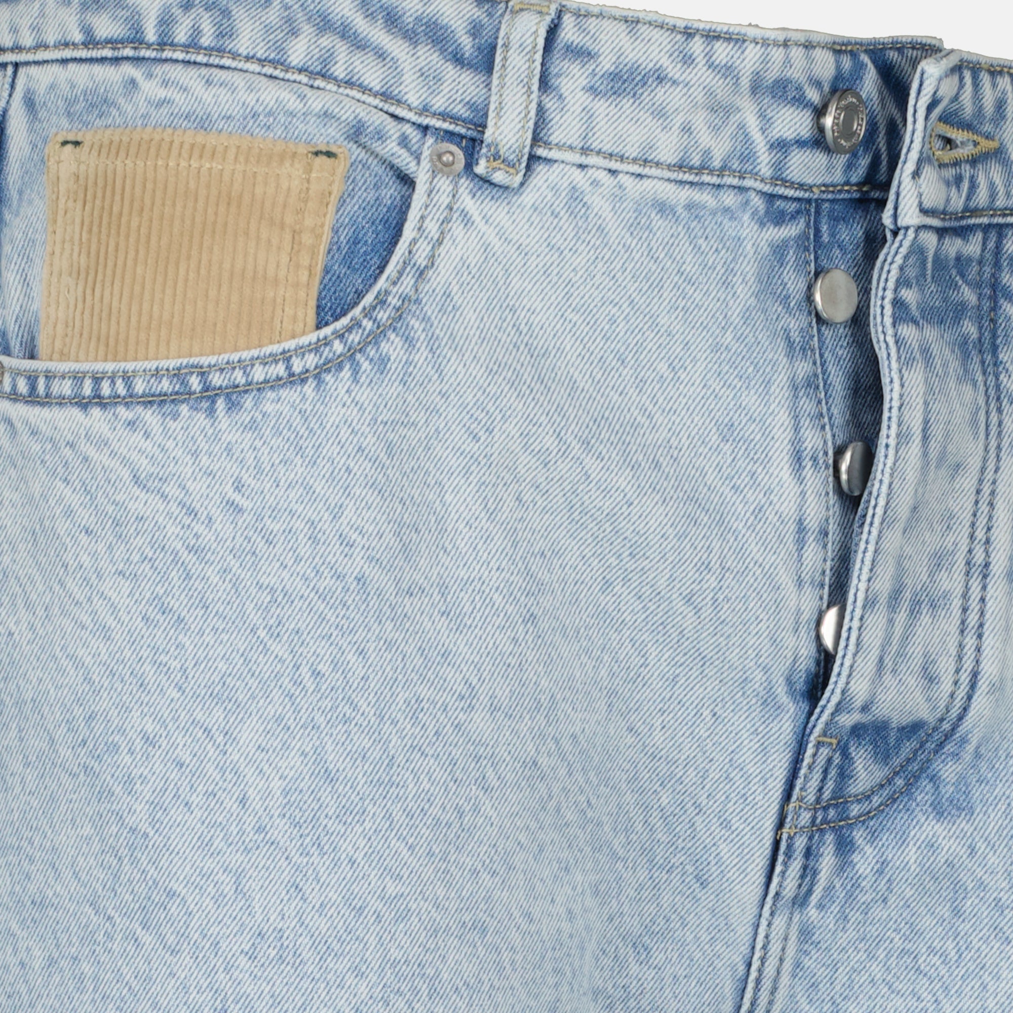 Image of the Drole De Monsieur men's light blue denim jeans - Spring-Summer 2026 - Detailed view 1