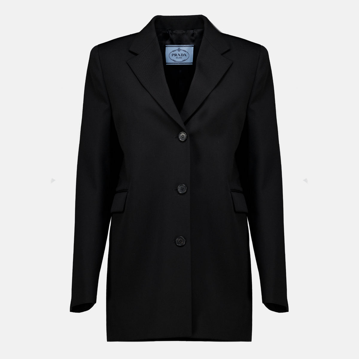 Vestes ブラックウールブレザー Prada Noir Femme