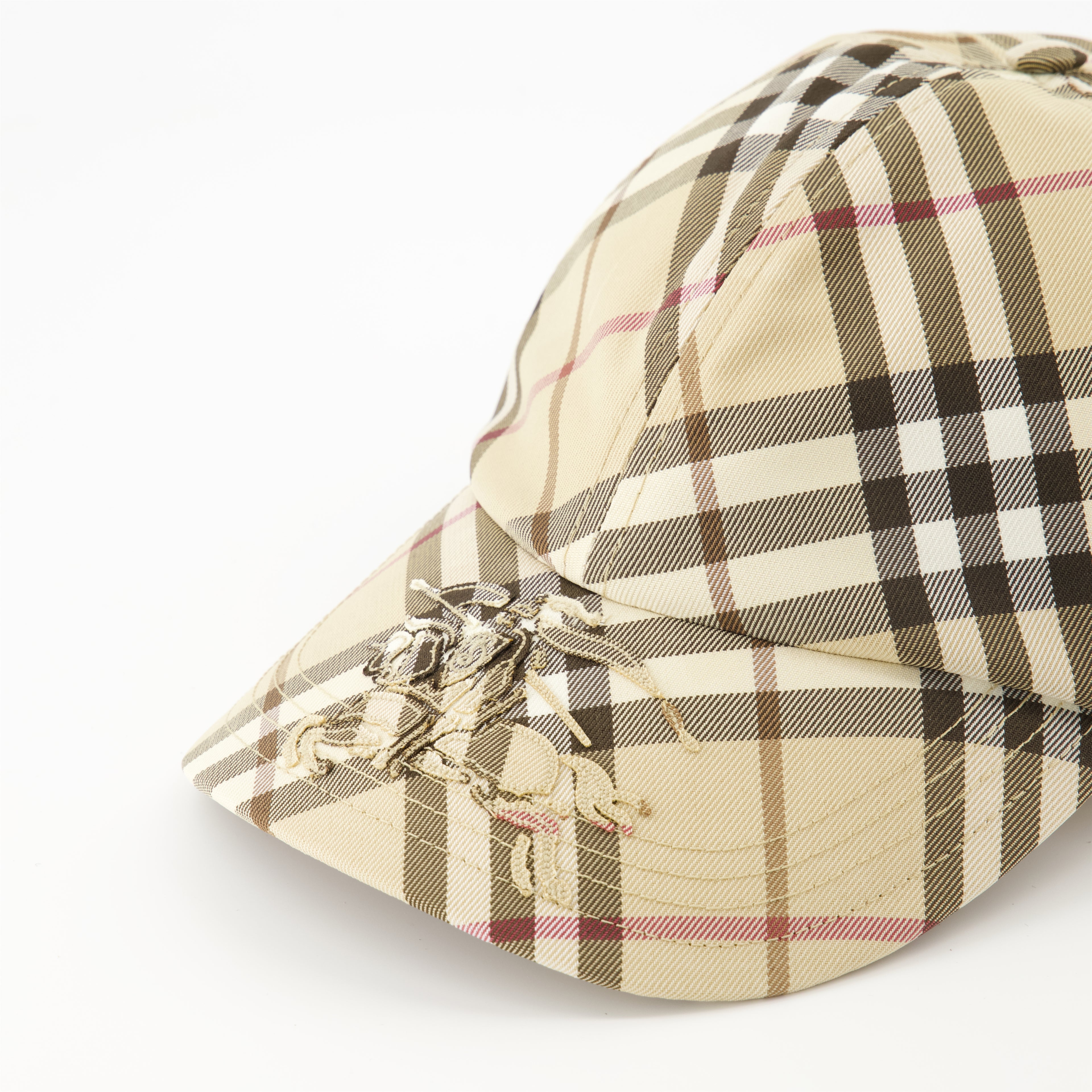 Hats, caps and beanies Check Cap Burberry Beige Unisex