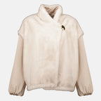Vestes Chaqueta de plumas Chardonneret de teddy reversible 2 en 1 Moncler Beige Femme
