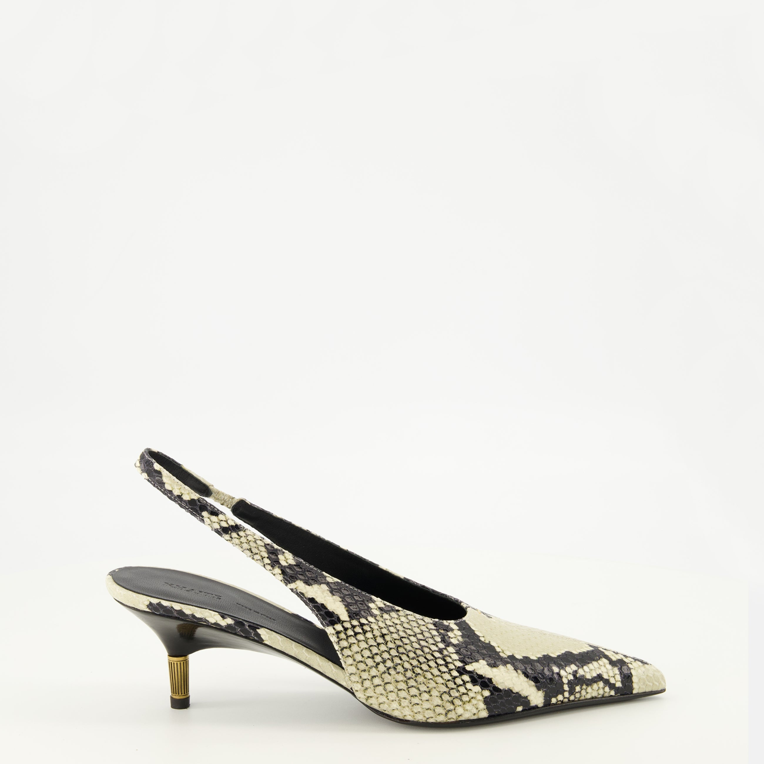 Escarpins Escarpins Bella Low effet peau de python Khaite Gris Femme