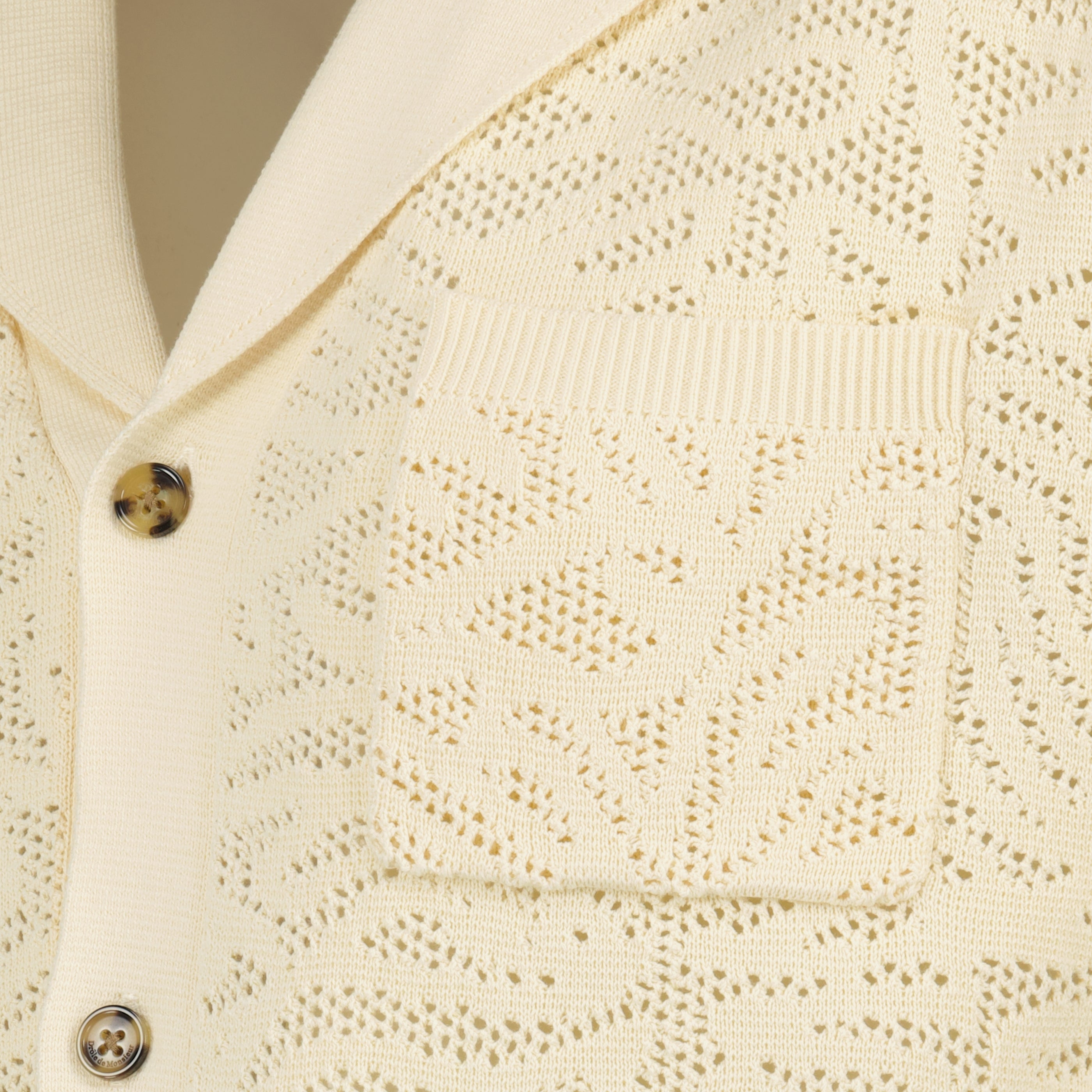 Chemises Chemise beige en dentelle Drole De Monsieur Beige Homme