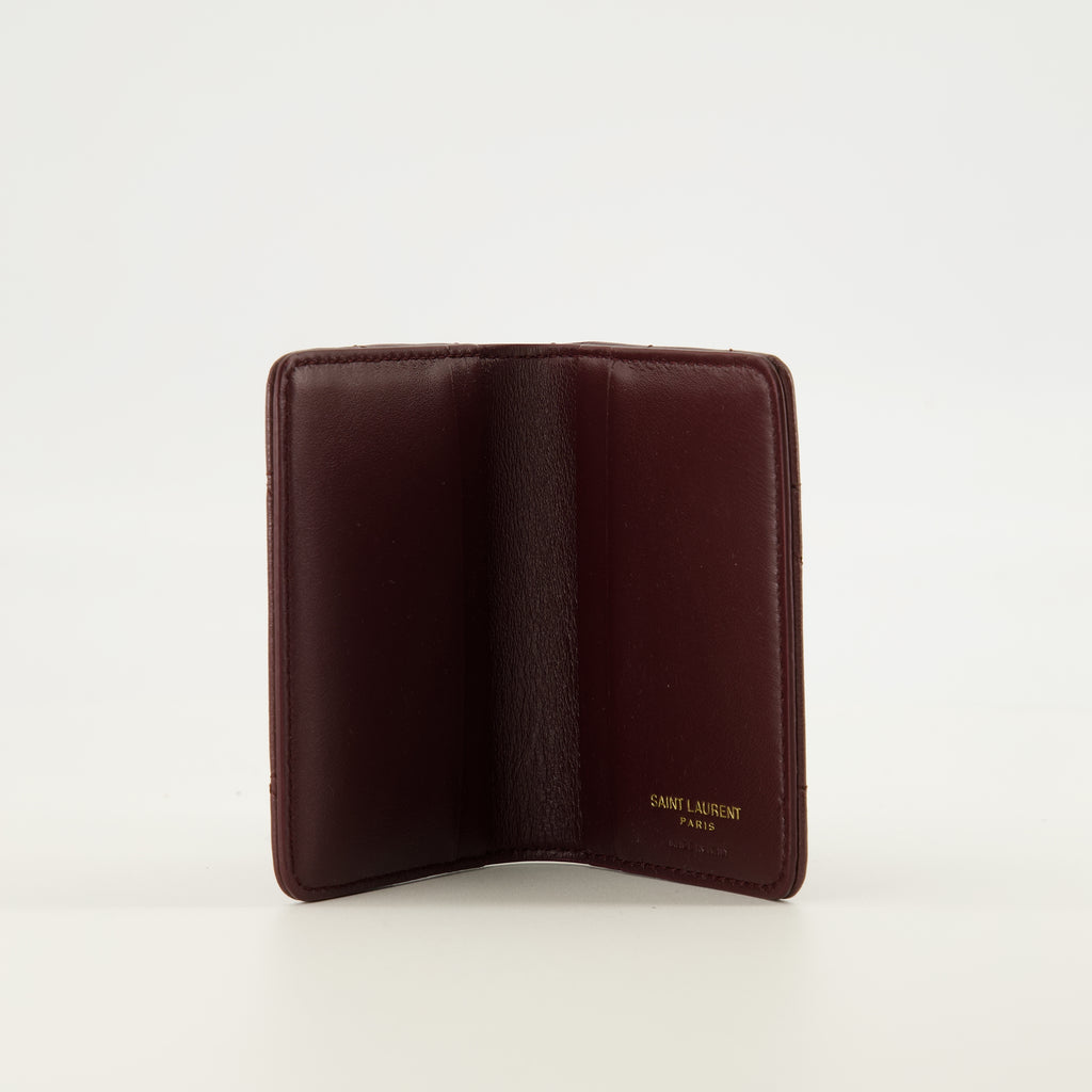 Petite maroquinerie Porte-cartes Jamie bordeaux Saint Laurent Bordeaux Femme