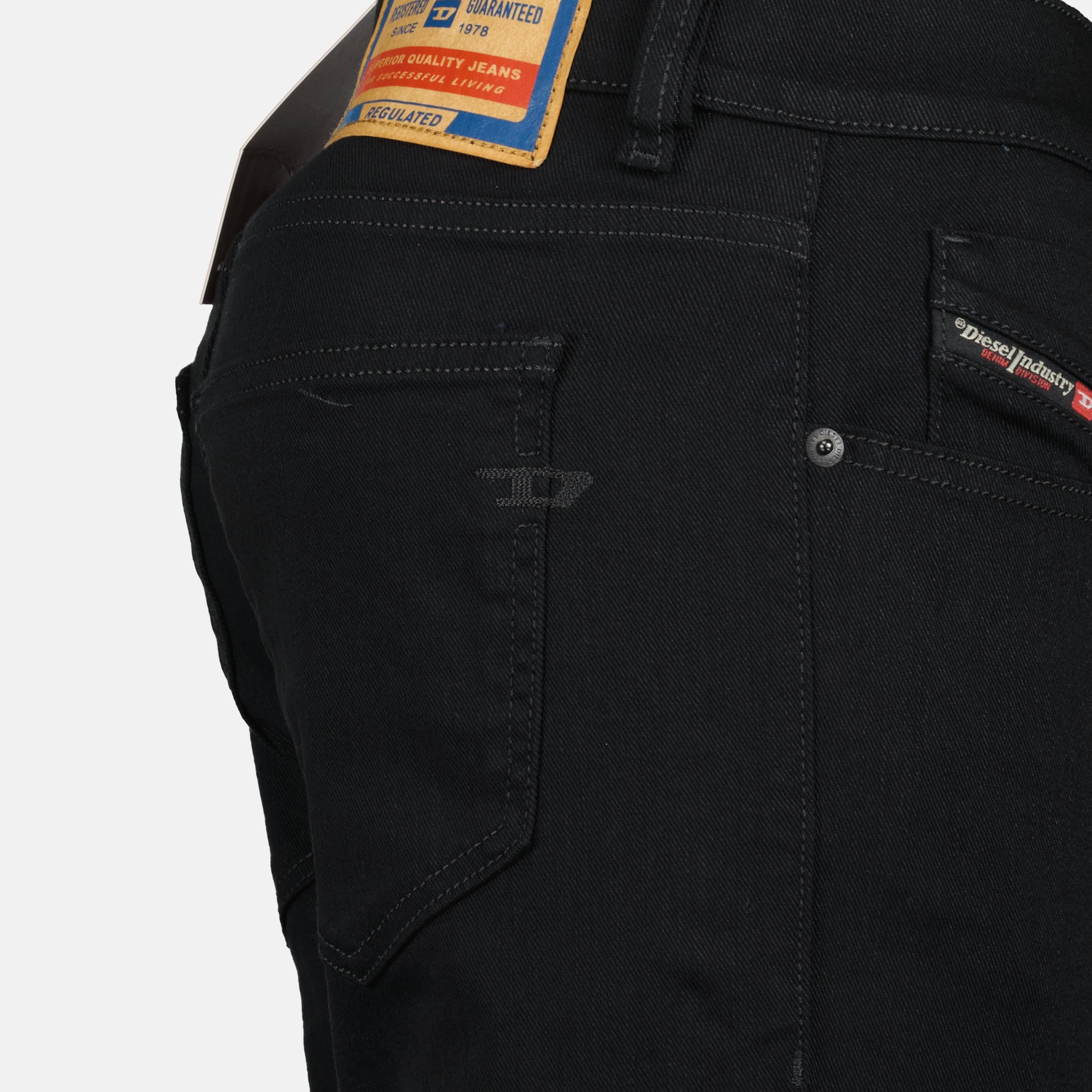 Pantalons Jean slim 2019 D-strukt Diesel Noir Homme