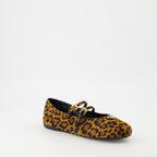 Chaussures plates Ballerines imprimées Prada Marron Femme