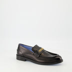 Loafers Leather Loafers Versace Black Homme