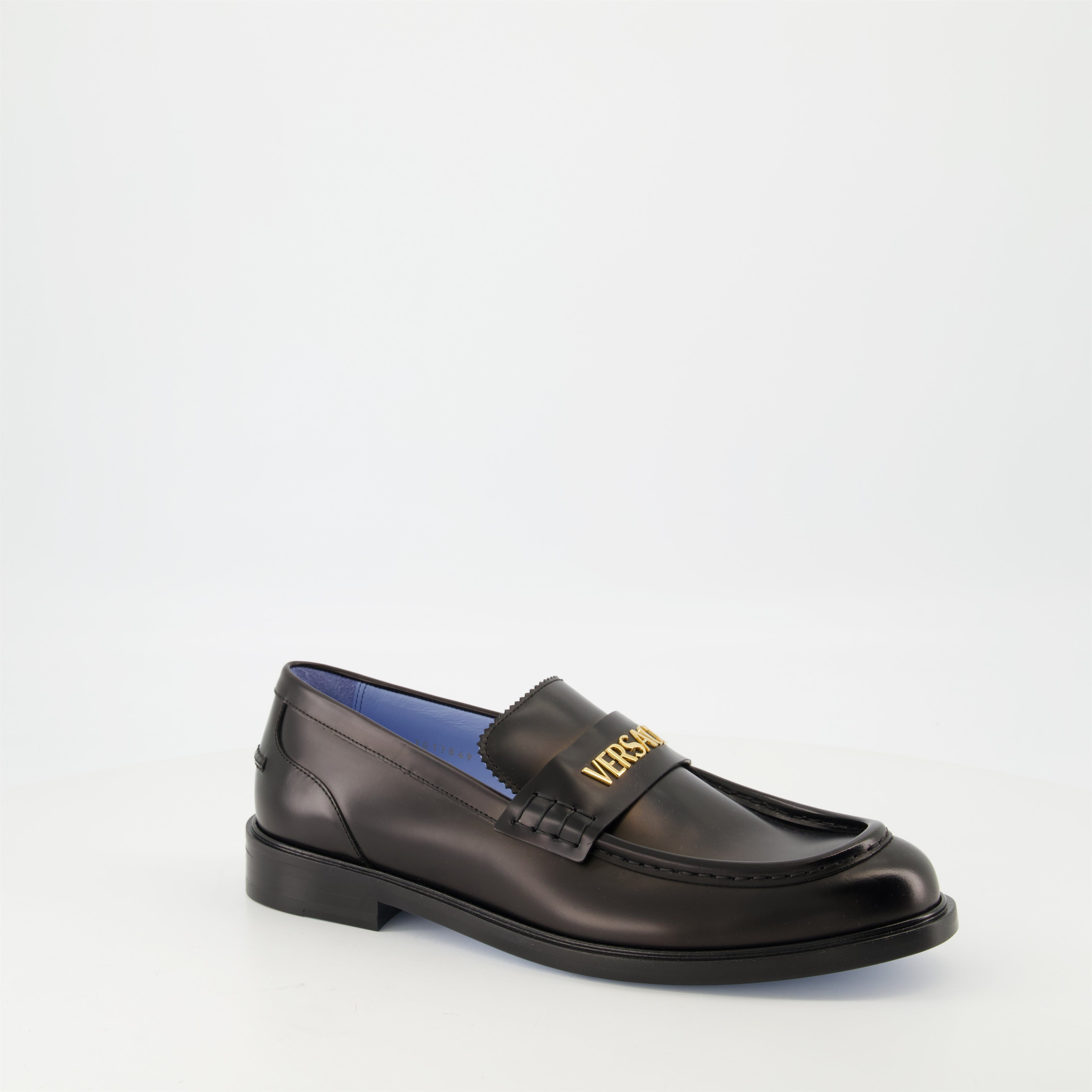 Loafers Leather Loafers Versace Black Homme