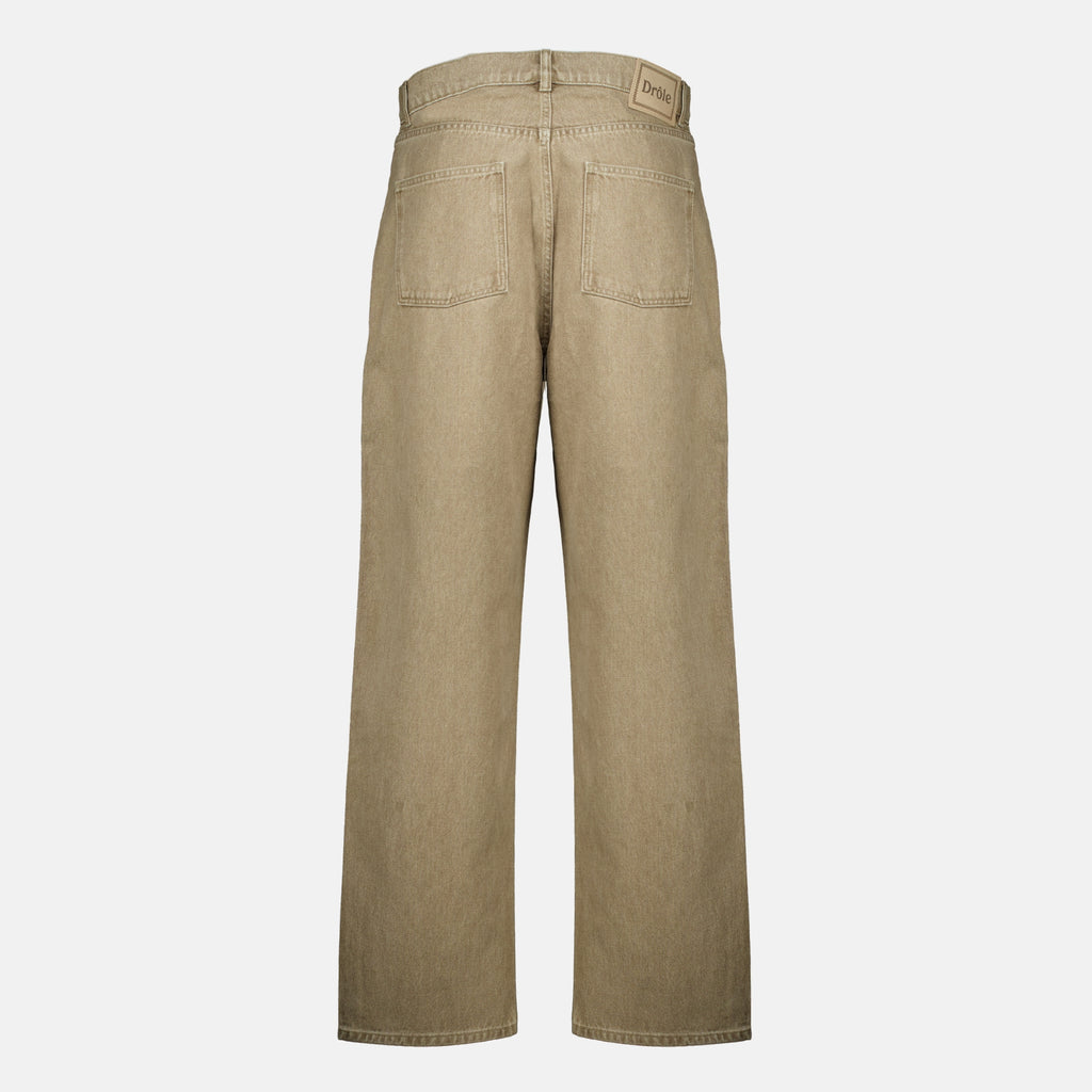 Pantalons 카키 데님 진 Drole De Monsieur Beige Homme