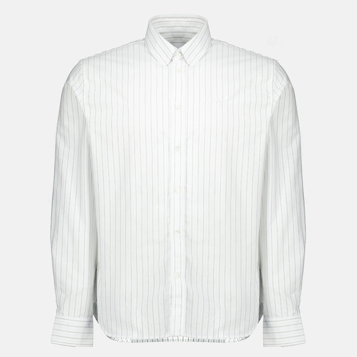 Chemises Chemise rayée en coton Maison Kitsune Blanc Homme