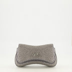 Imagem do artigo Bolsa Play pequena com strass prateados da marca Diesel para Mulheres - Temporada Primavera-Verão 2026 - Vista Frontal