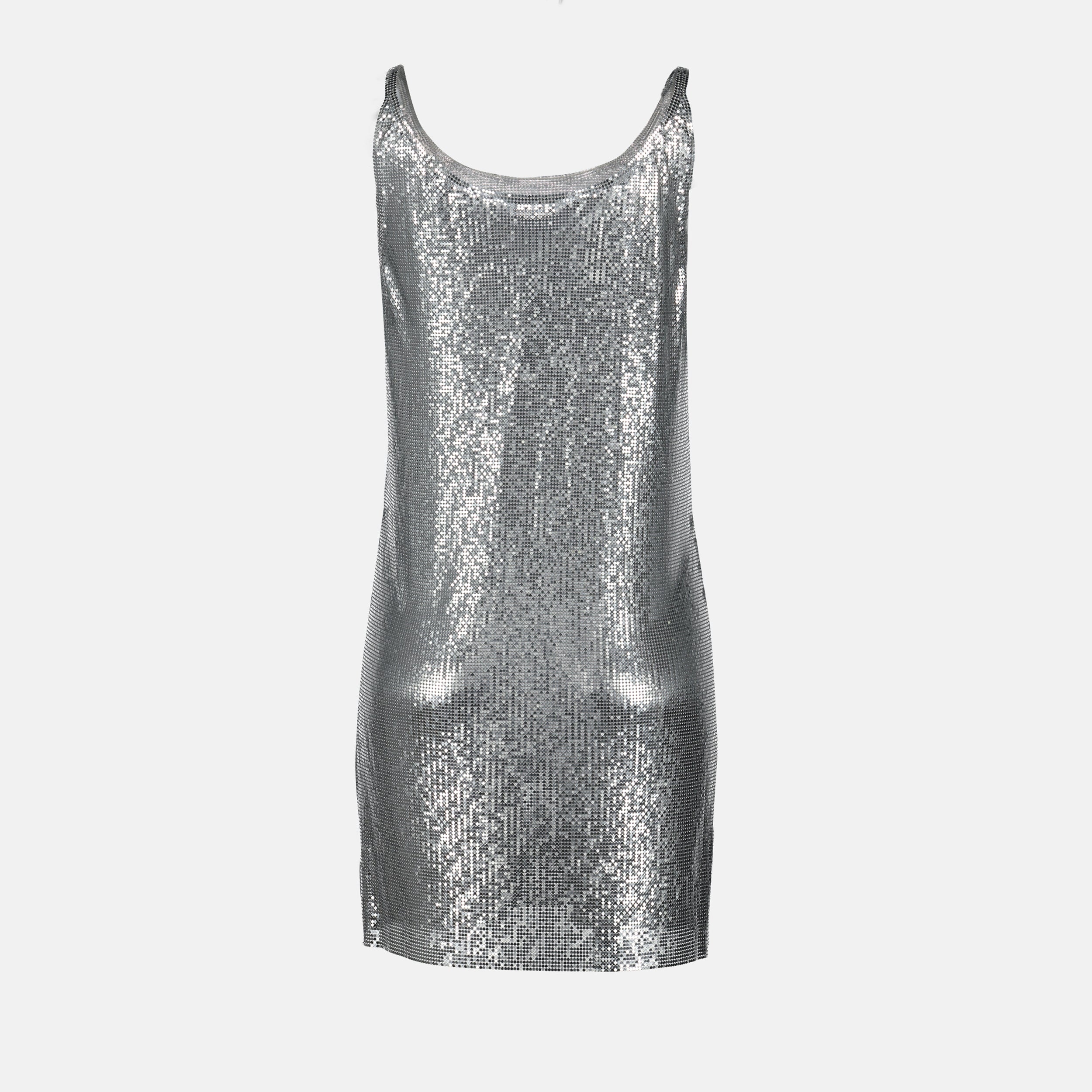 Dresses Metallic Knit Dress Rabanne Silver Femme