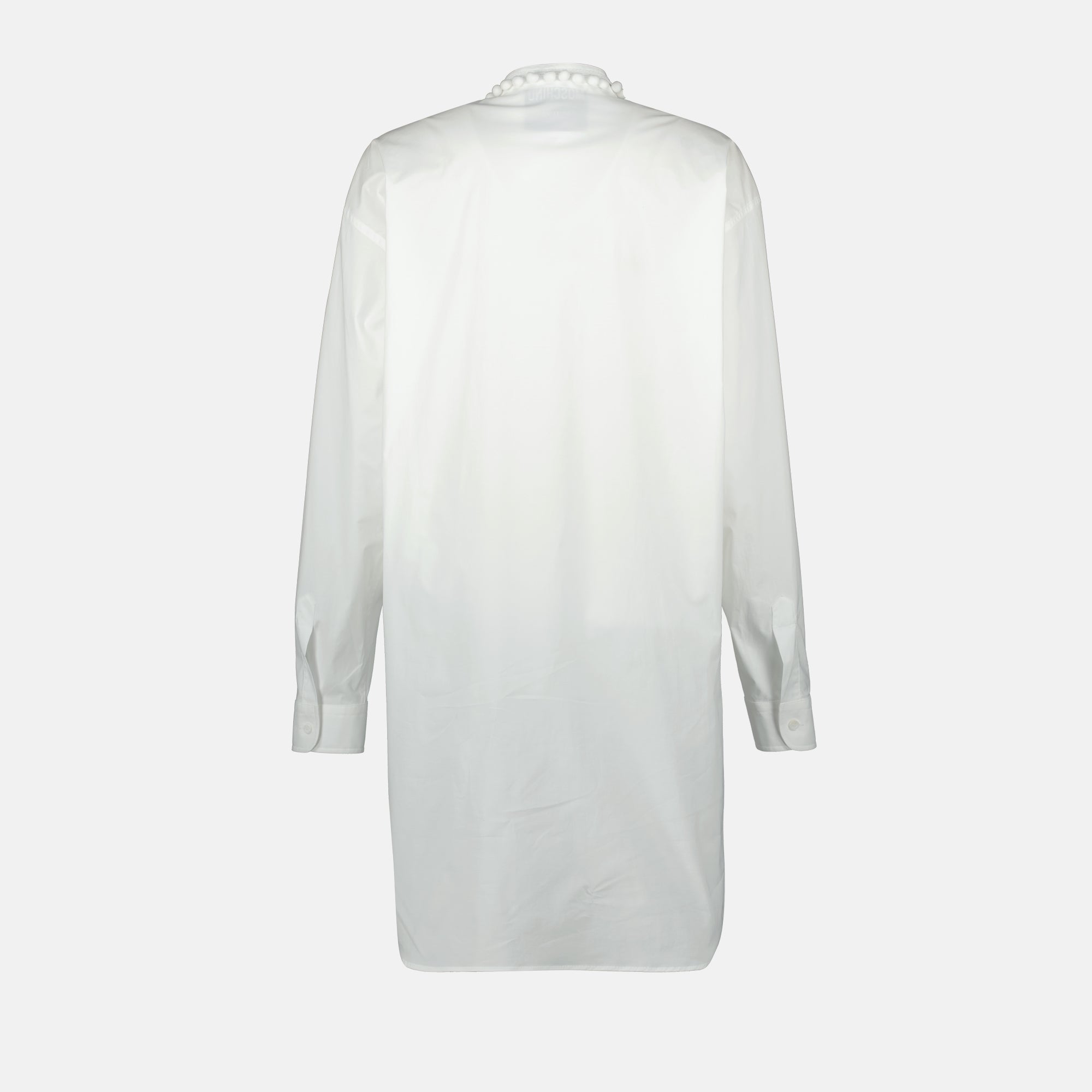 Robes Robe chemise en popeline Moschino Blanc Femme