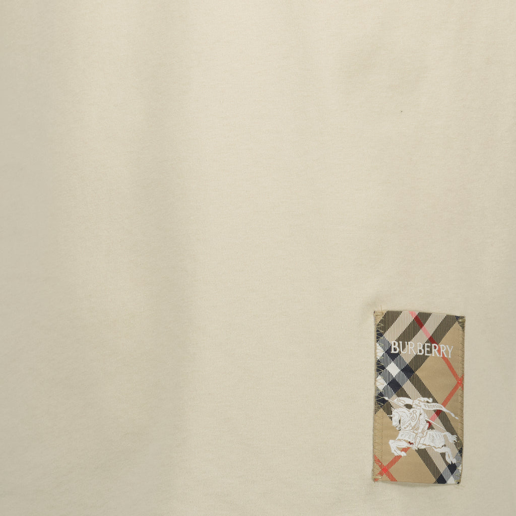 T-shirts T-shirt Cavalier Burberry Beige Homme