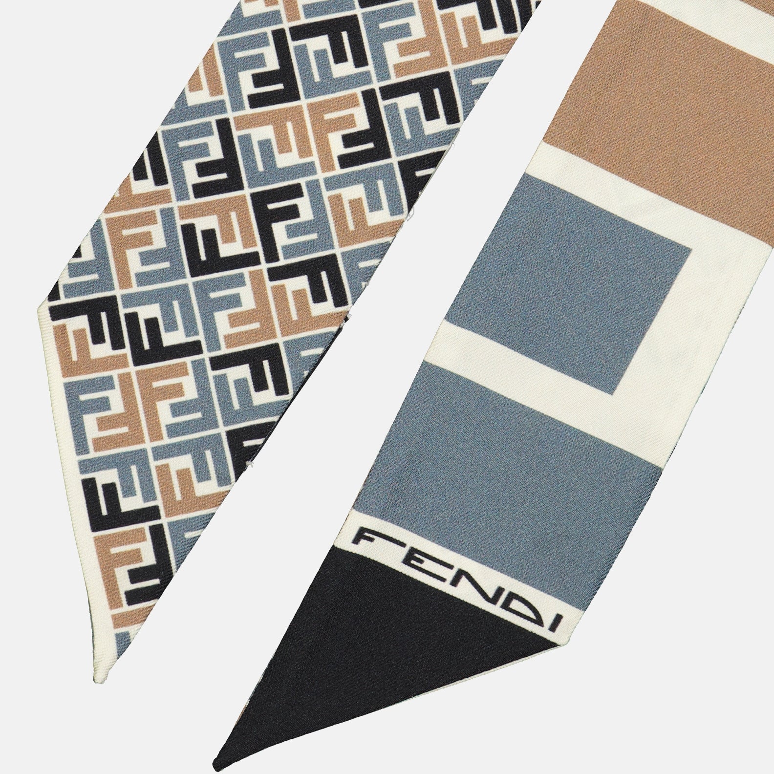 Écharpes, foulards et gants Wrappy en soie FF Fendi Bleu Femme