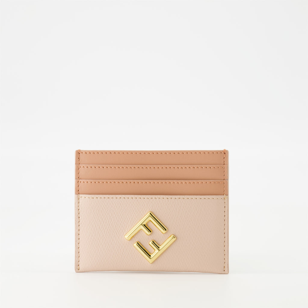 Small leather goods Porte-cartes FF Diamonds Fendi Pink Femme
