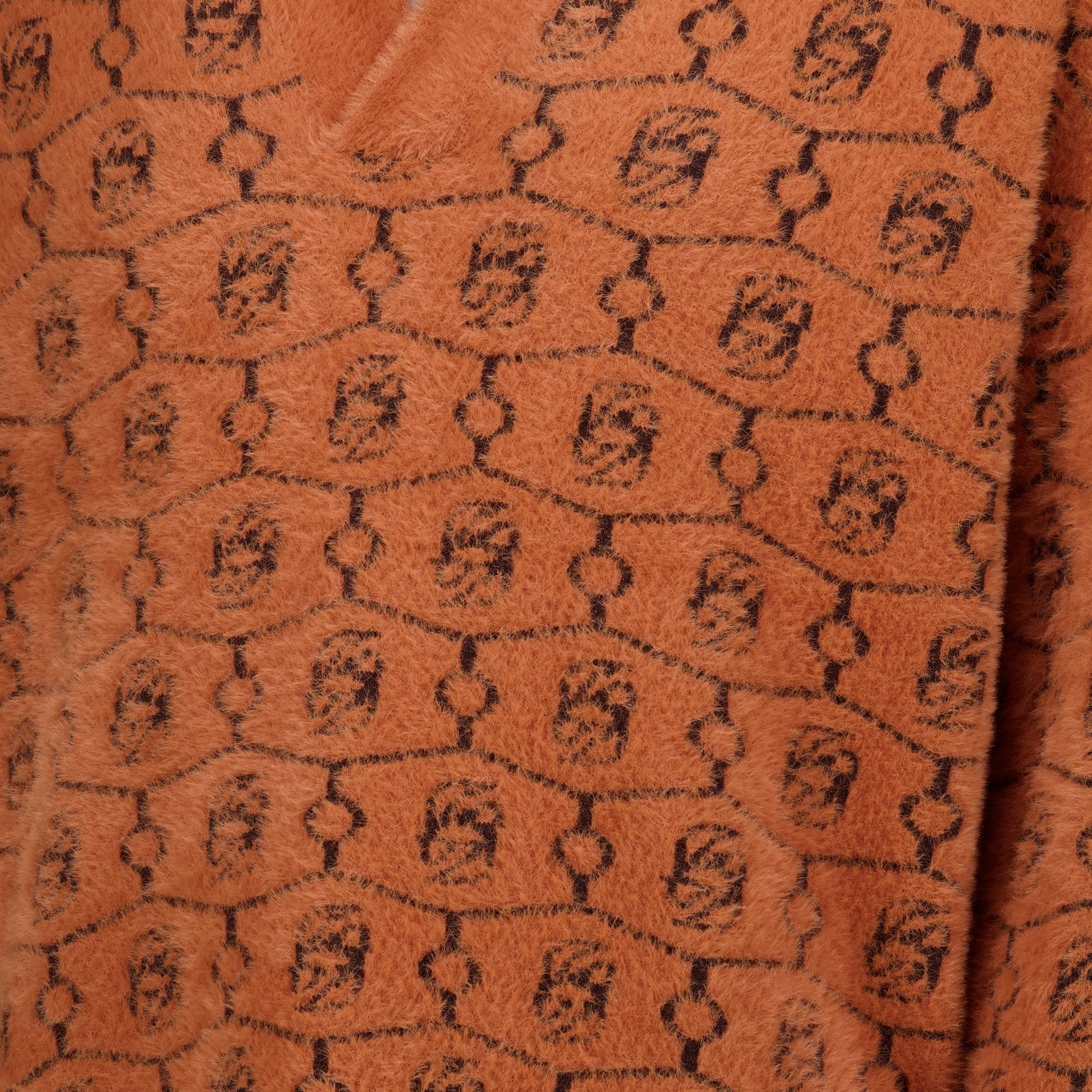 Maille Braunes Woll-Monogramm-Polo Drole De Monsieur Marron Homme