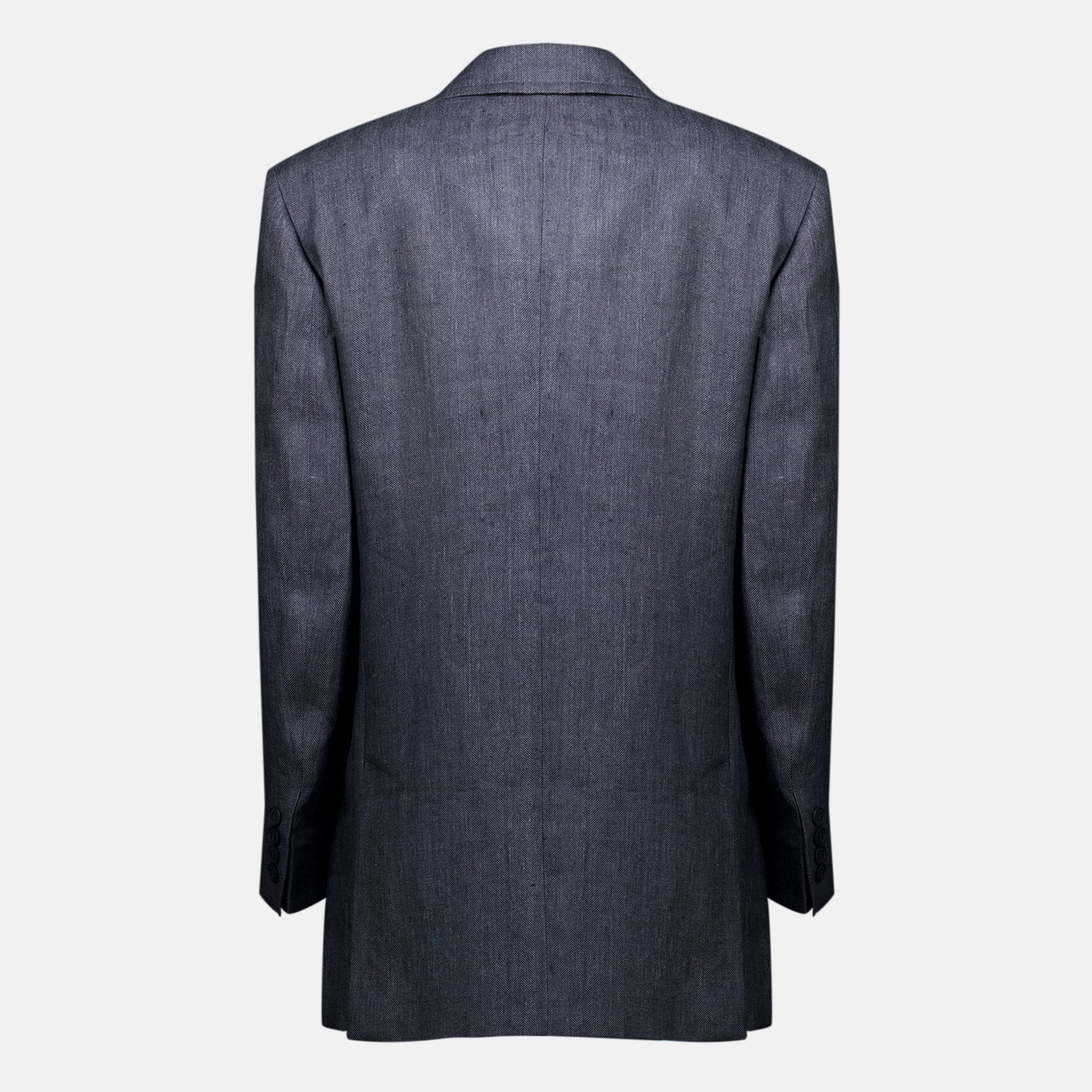 Vestes Blazer de Linho Chevron Cinza Max Mara Gris Femme