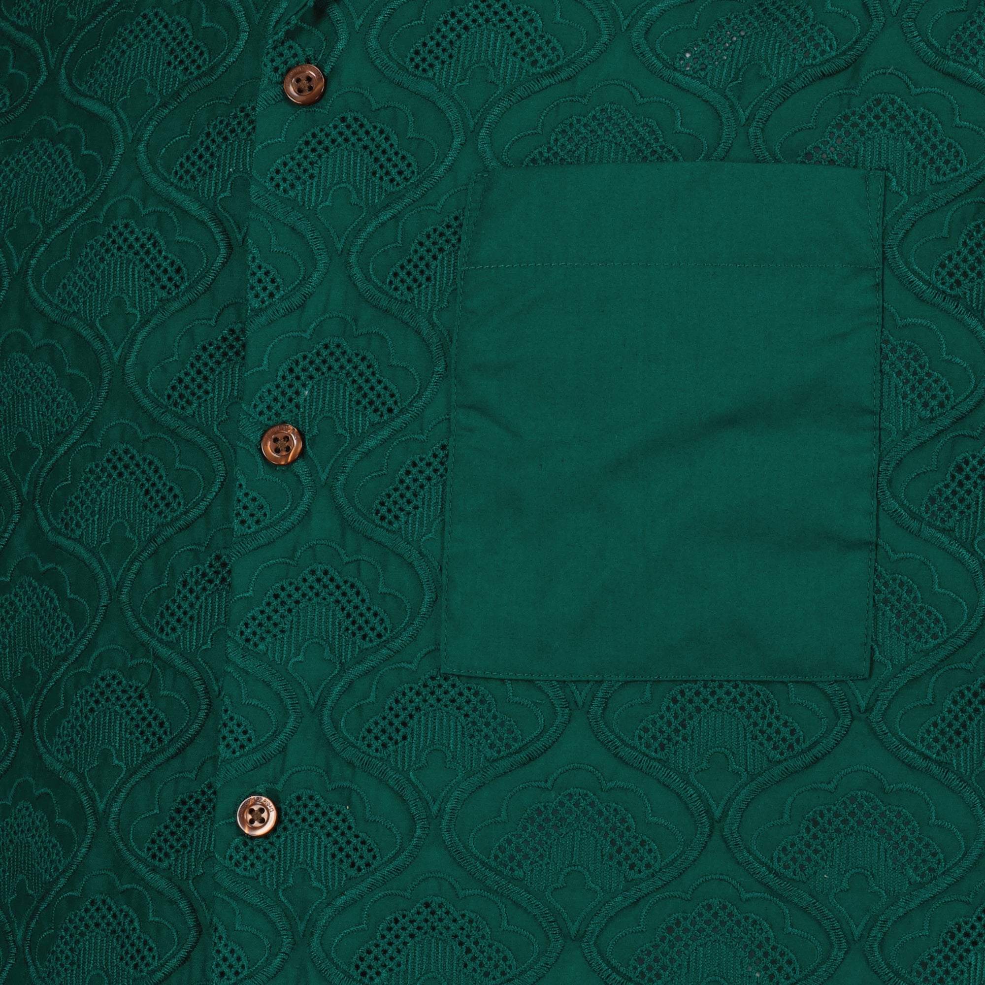 Chemises Chemise brodée tapisserie Drole De Monsieur Vert Homme