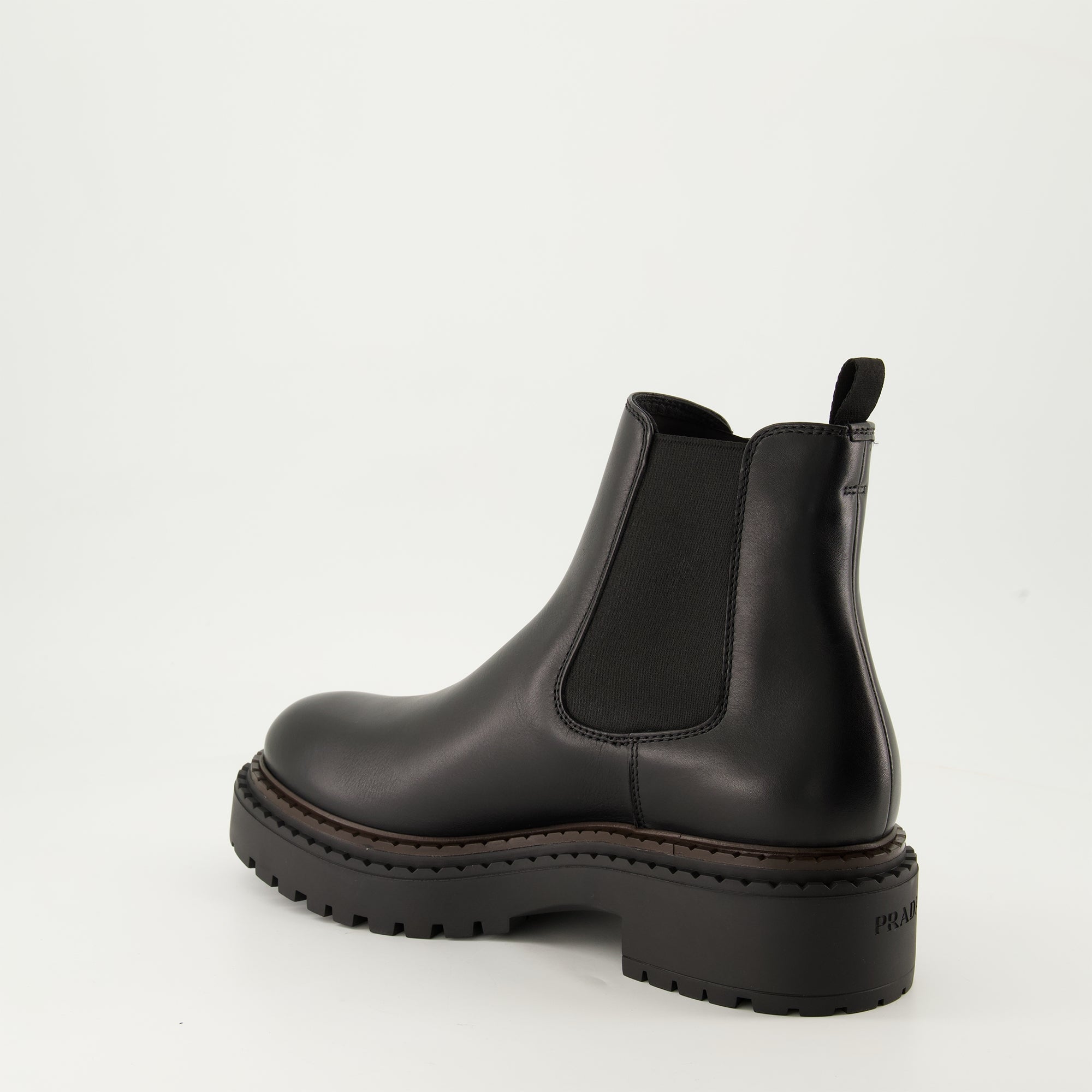 Bottes et bottines Bottines en cuir Prada Noir Homme