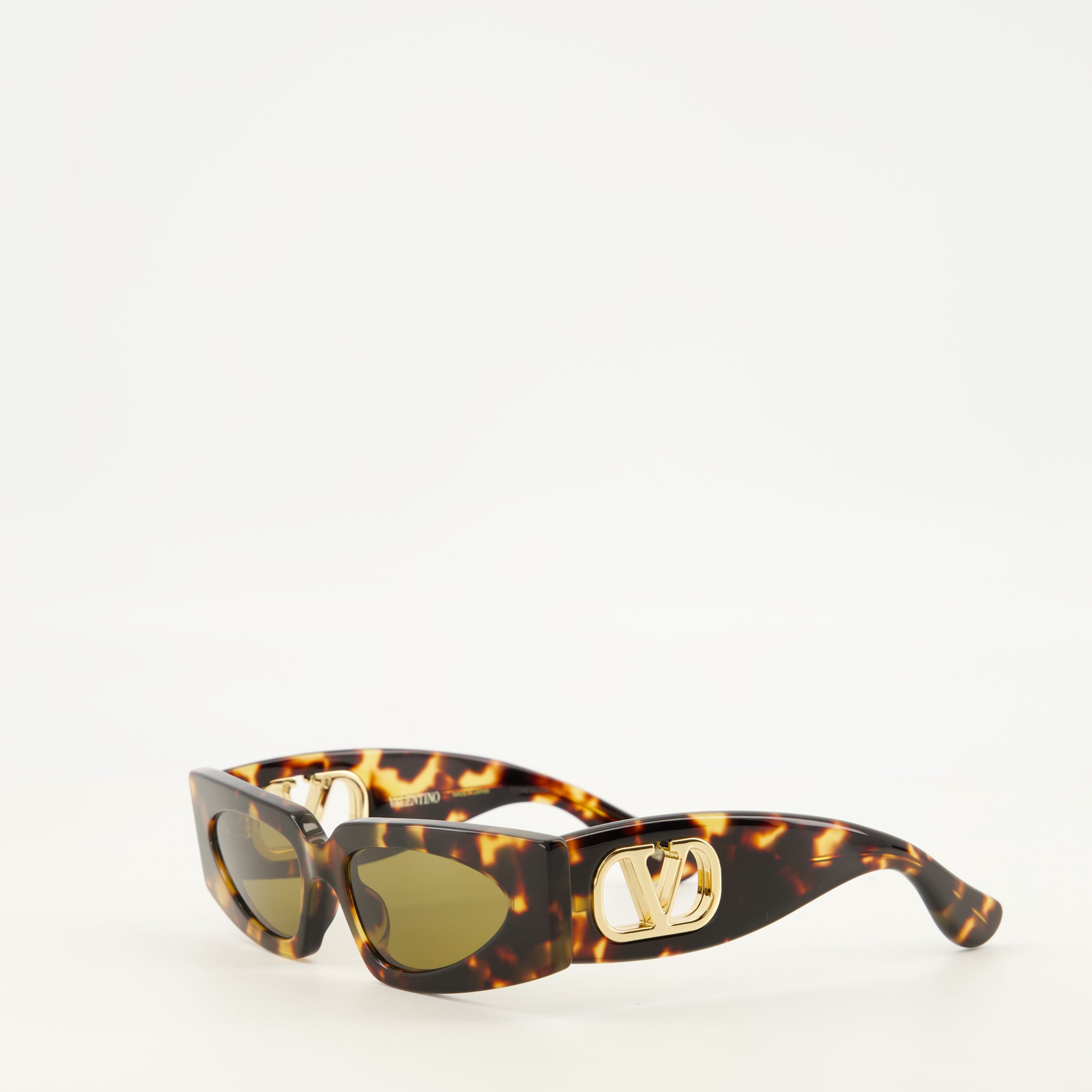 Lunettes Lunettes rectangulaires écailles de tortues Valentino Garavani Marron Femme