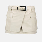 Gonne Gonna in Pelle Yori Iro Beige Femme