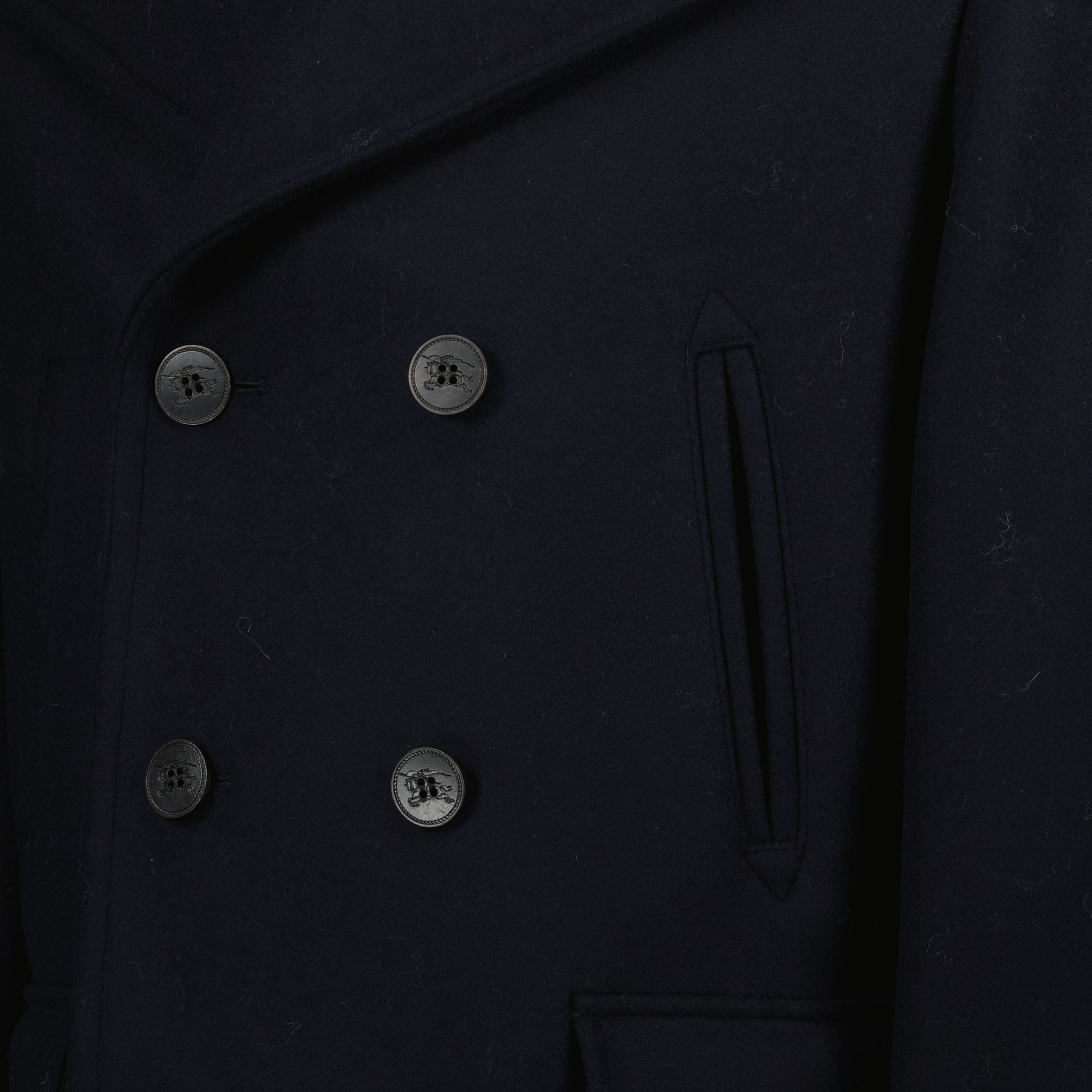 BURBERRY ダークネイビー ピーコート Mサイズ