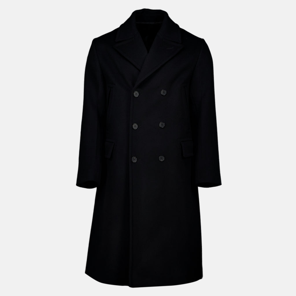 Manteaux 롱 블랙 울 코트 Fendi Noir Homme
