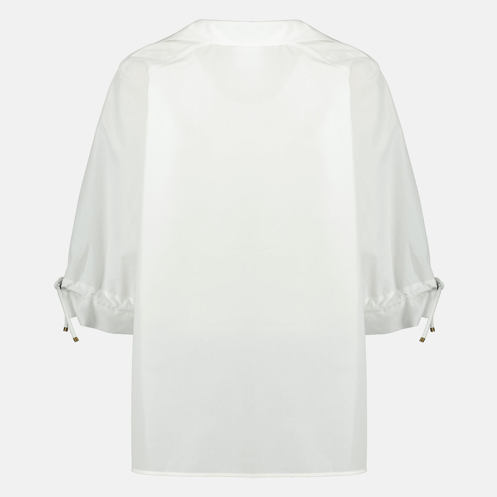 Imagen del artículo Blusa blanca de popelín de algodón de Max Mara para Mujer - Temporada Primavera-Verano 2026 - Vista Trasera