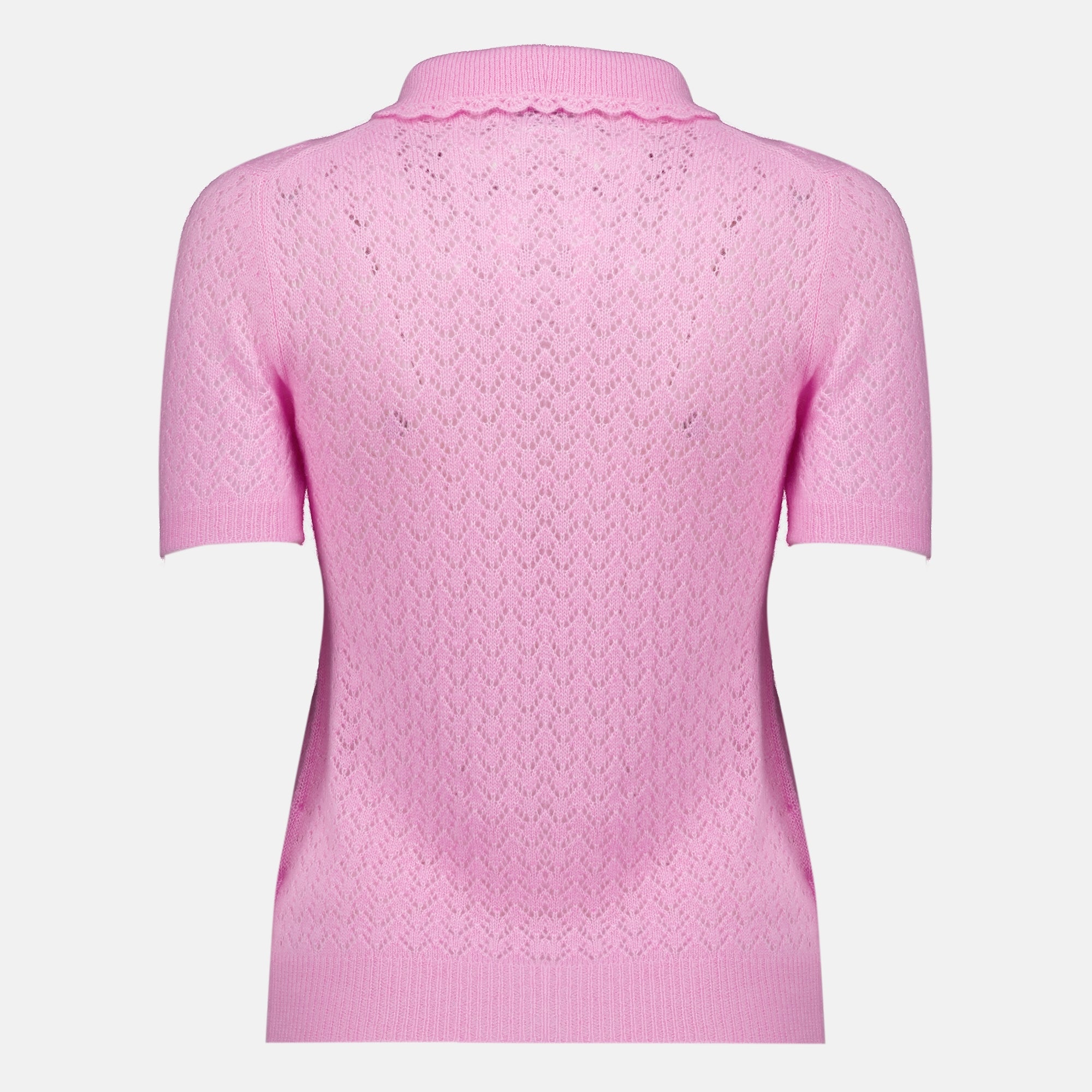 Polos Pink Cashmere and Silk Polo Miu Miu Rose Femme