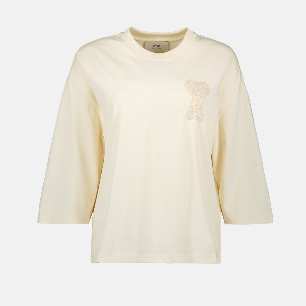 T-shirts T-shirt patch Ami Paris Ami PARIS Beige Femme